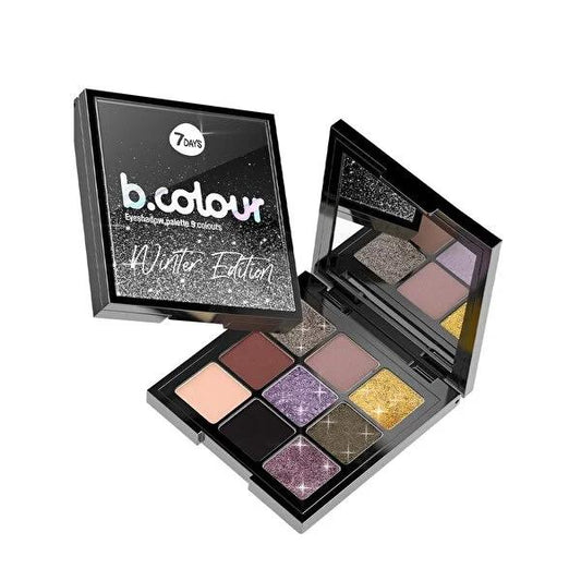 7Days B.Colour Queen Alexa Eyeshadow Palette - Winter Edition: Vegan, Highly Pigmented, Long-Lasting Matte & Shimmer Eyeshadow for All Eye Colors