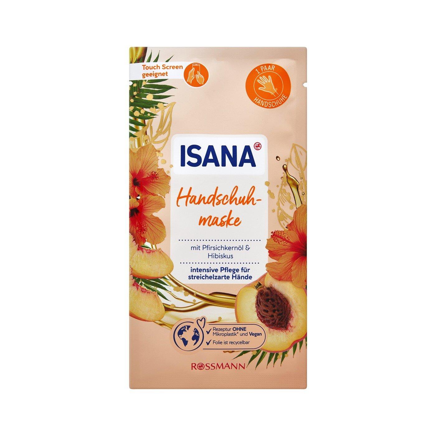 Isana Peach Glove Hand Mask for Soft & Hydrated Hands 1 Count
