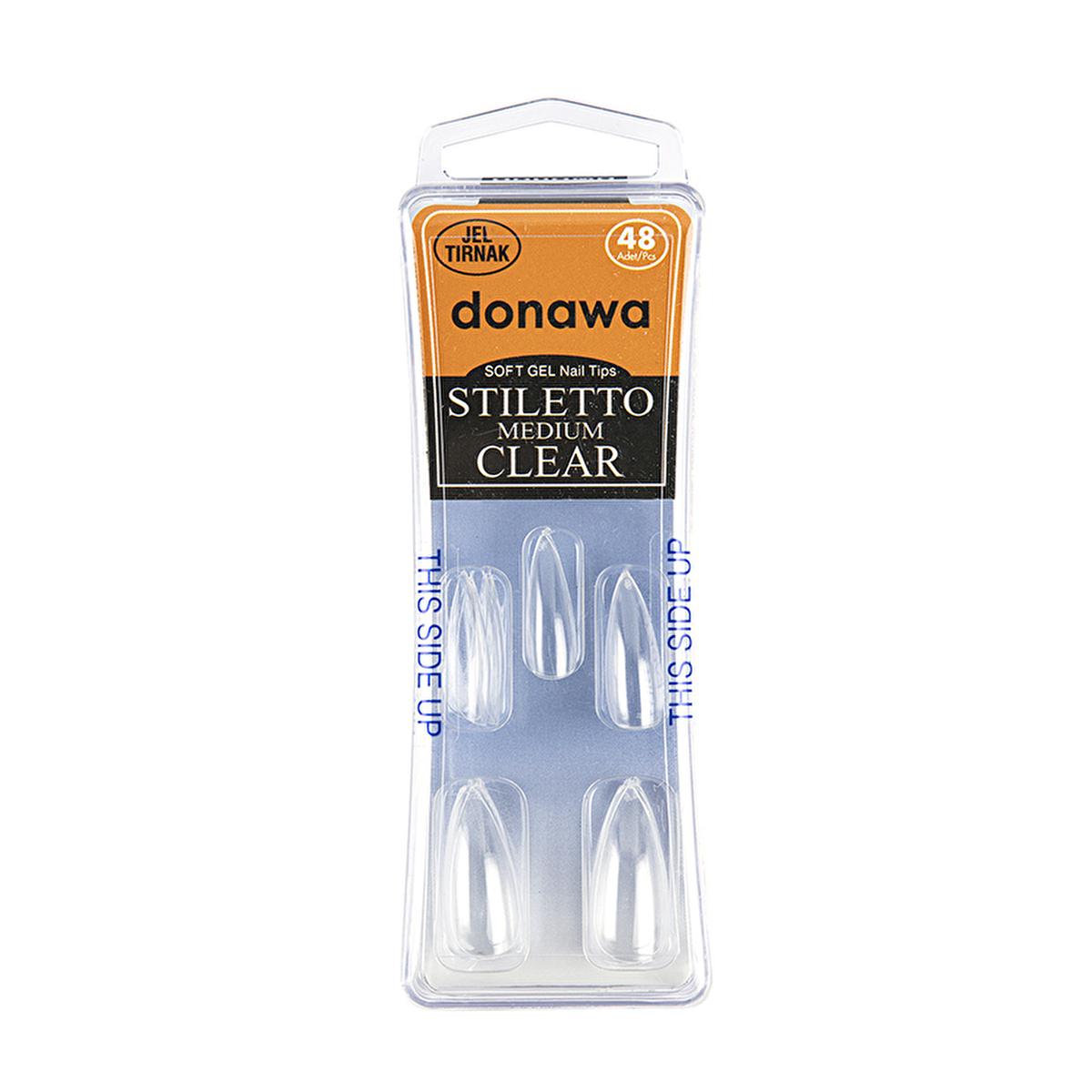 Donawa Soft Gel Stiletto Medium False Nails: Achieve Elegant Gel Stiletto Nails in Minutes | Pre-Shaped Nail Tips for a Professional Look
