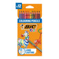 BIC Kids Evolution Stripes Crayons - 12 Vibrant Colors, Durable & Washable Art Supplies for Kids Aged 5+