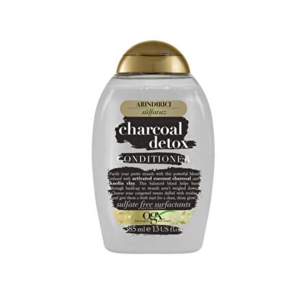 OGX Detoxifying Charcoal Hair Conditioner 385ml - Sulfate-Free, Activated Charcoal & Kaolin Clay Formula