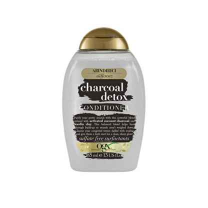 OGX Detoxifying Charcoal Hair Conditioner 385ml - Sulfate-Free, Activated Charcoal & Kaolin Clay Formula
