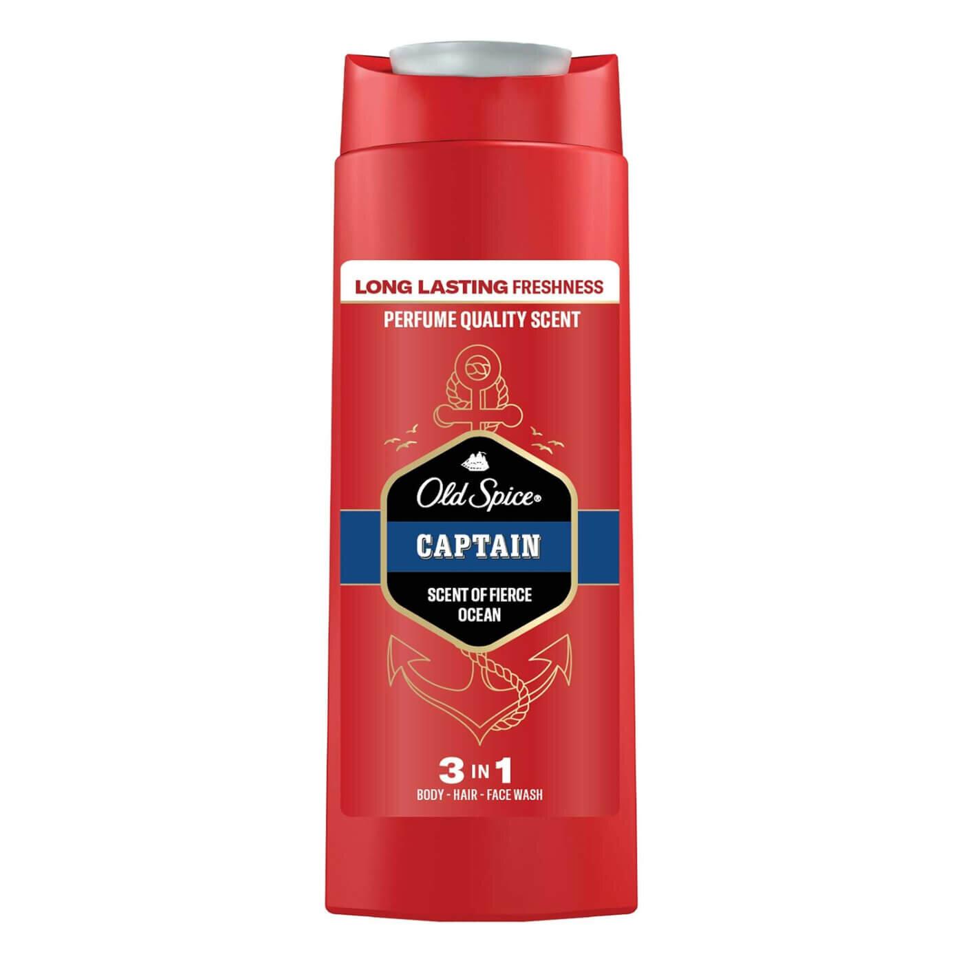 Old Spice Captain Shower Gel for Long-Lasting Freshness 90ml