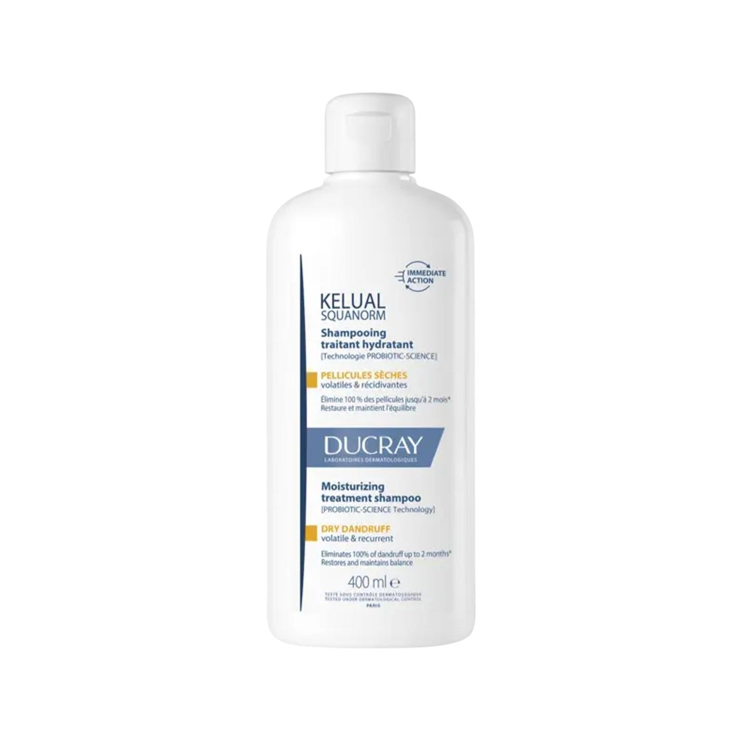 Ducray Kelual Squanorm Anti-Dandruff Shampoo for Dry Scalp - 400ml, Gentle & Effective