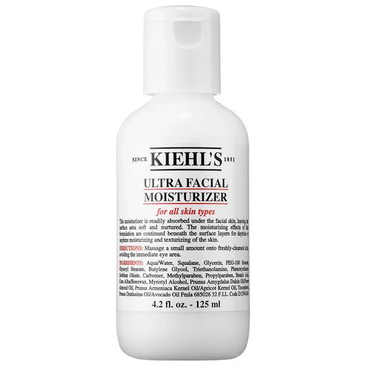 Kiehl's Ultra Facial Moisturizer - 24 Hour Hydration for Dry Skin - Squalane Enriched Facial Cream
