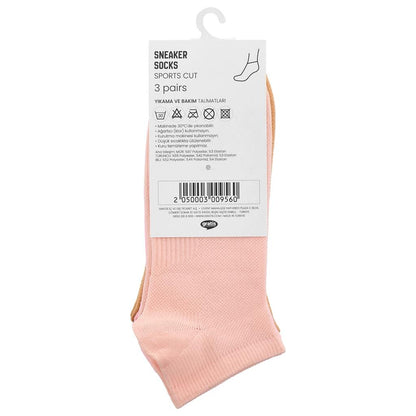 Eklips Unisex Athletic Sneaker Socks 3-Pack in Purple & Orange