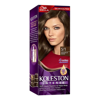 Wella Koleston Intense Hair Dye - 100% Grey Coverage, Long-Lasting Color with Argan Oil