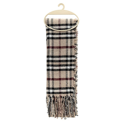 Eklips Burgundy Plaid Scarf for Cozy Winter Style
