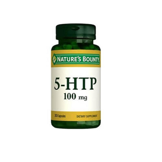 Nature's Bounty 5-HTP Supplement 100 mg Capsules - Mood Support & Serotonin Booster - 30 Count Dietary Supplement