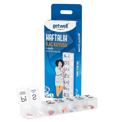 Getwell Weekly Pill Organizer for Daily Medication 1 pc