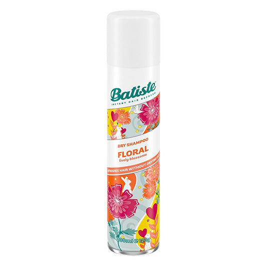 Batiste Dry Shampoo Floral - 200ml - Refresh Hair Without Water, Easy to Use, Adds Volume