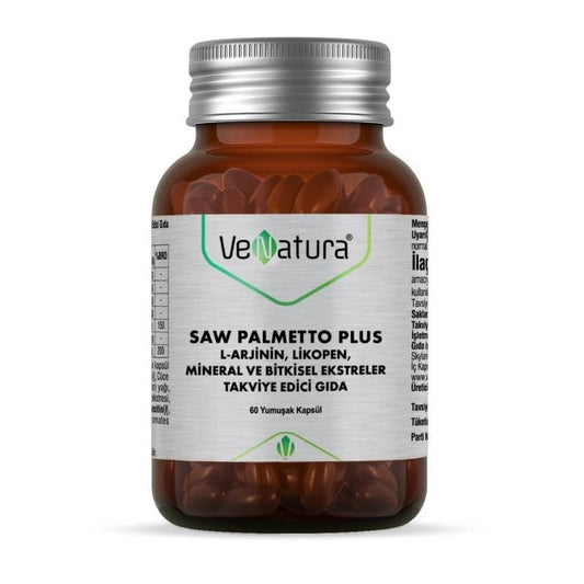 VeNatura Saw Palmetto Plus - Prostate Health Support Supplement for Men - 60 Capsules