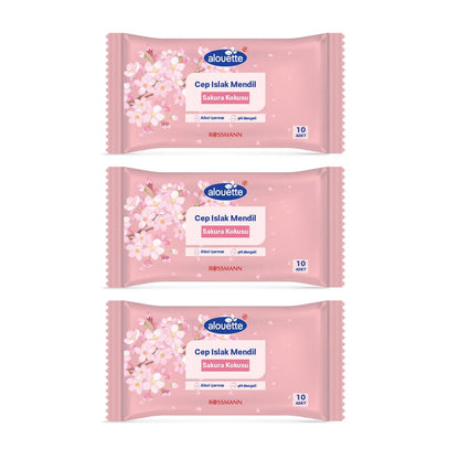 Alouette Sakura Pocket Tissues Soft Cherry Blossom Scent 3x10 Pack
