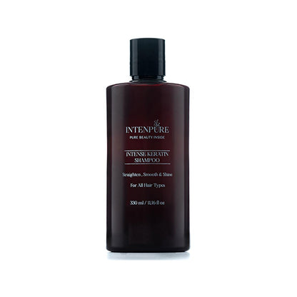Intenpure Intense Keratin Shampoo - Moisturizing, Anti-Frizz, Silky Hair Care for Dry or Damaged Hair - 330 ml