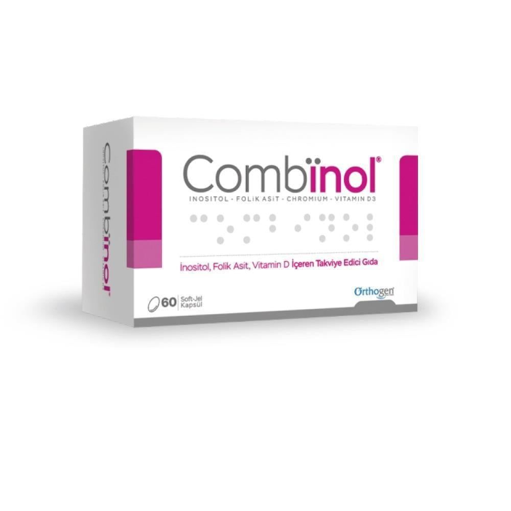 Combinol Dietary Supplement - Inositol, Chromium Picolinate, Vitamin D3 - 60 Softgels