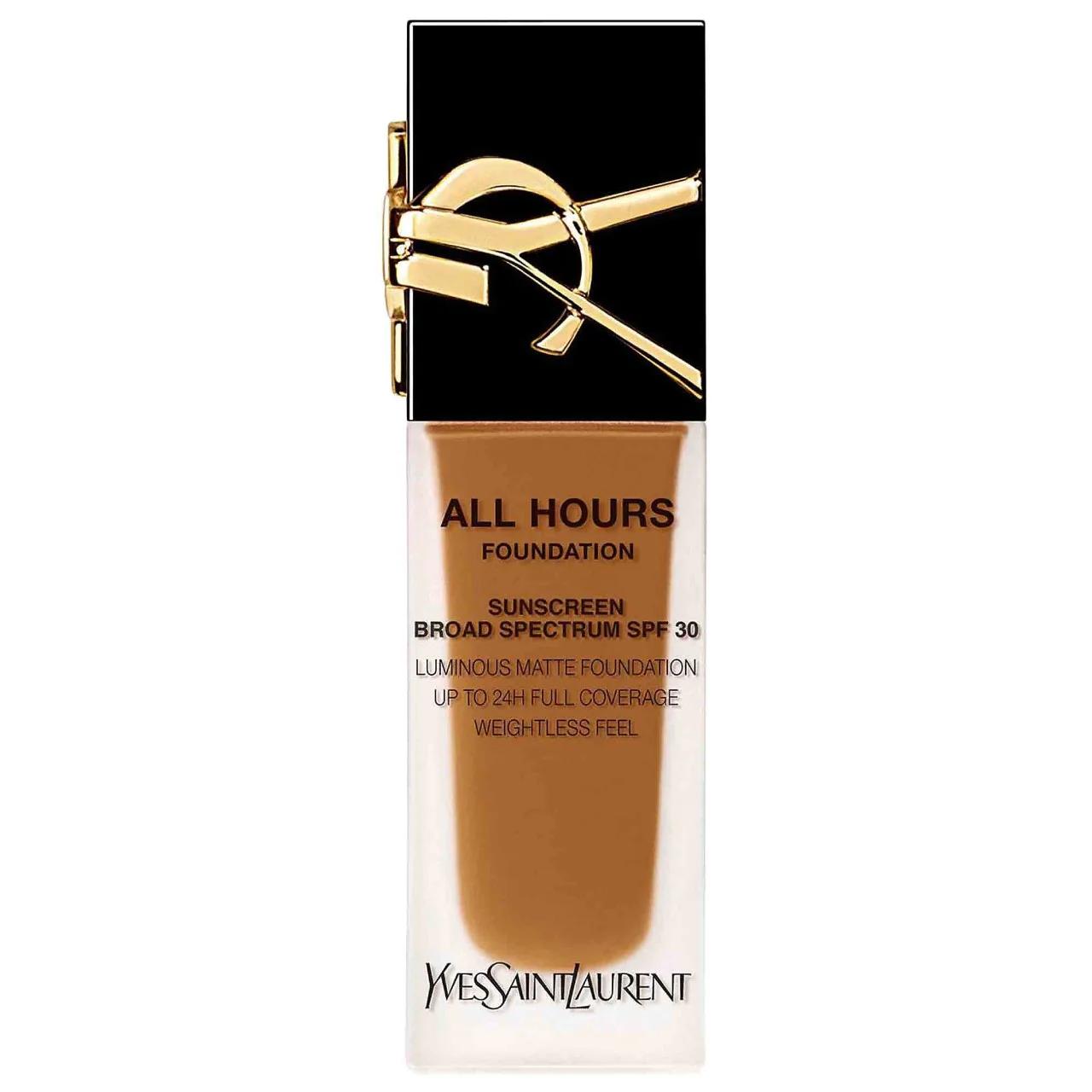All Hours - 24H Longwear Liquid Foundation with Hyaluronic Acid & SPF 30 - Matte Finish, Waterproof & Transfer Proof