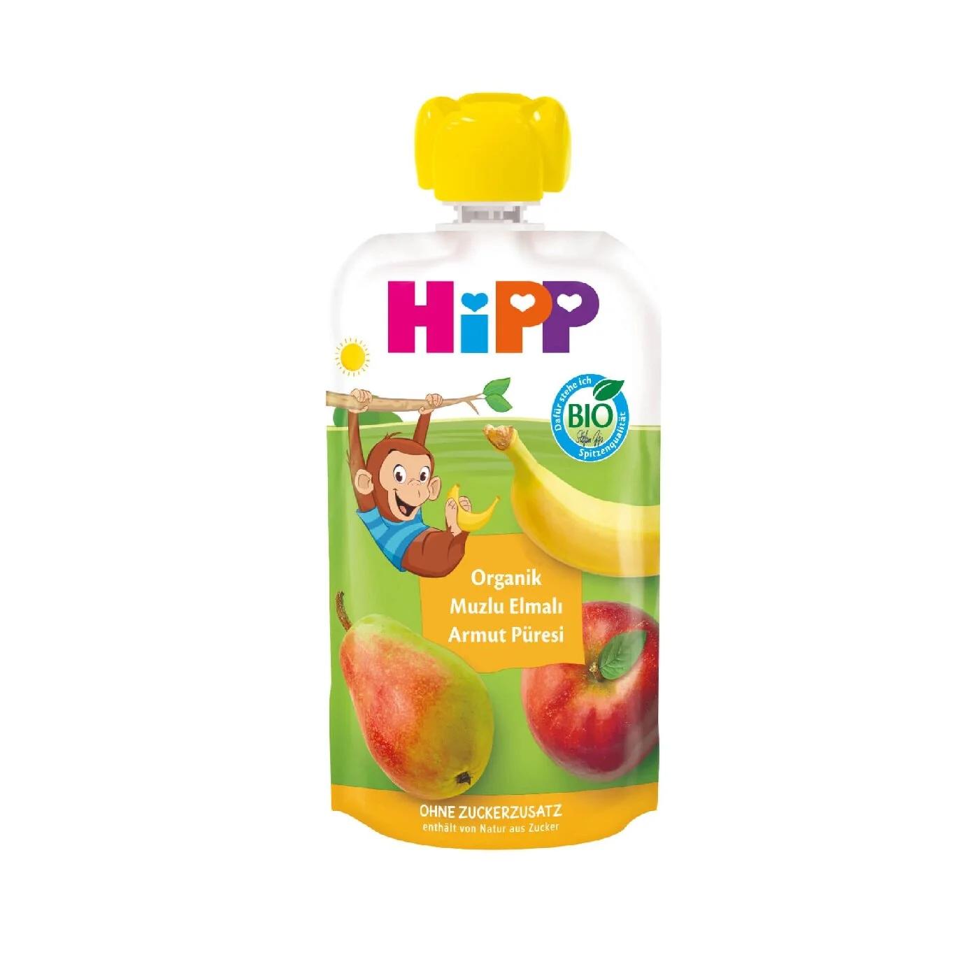 HiPP Organic Banana Apple & Pear Fruit Puree for Babies 100g