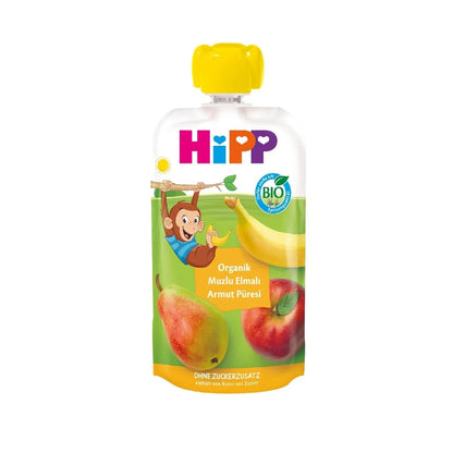 HiPP Organic Banana Apple & Pear Fruit Puree for Babies 100g