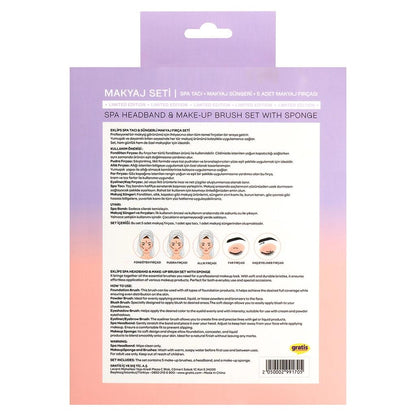 Eklips Spa Headband & Sponge Makeup Brush Set