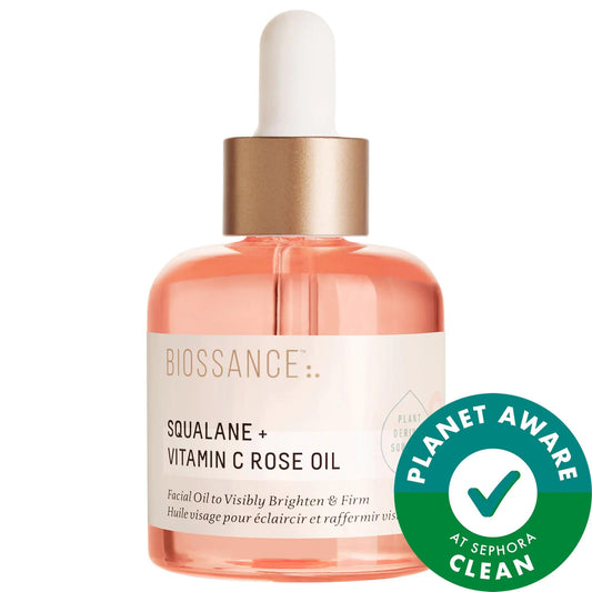 Drunk Elephant Vitamin C Rose Brightening and Firming Face Oil + Squalane - Vegan, Cruelty-Free Face Serum for Radiant Skin
