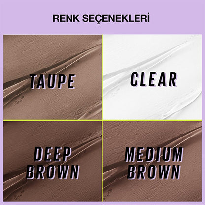 Maybelline Super Lock Medium Brown Brow Glue: 24H Lamination Effect, Tinted Eyebrow Mascara for Long-Lasting Shape & Smudge-Proof Definition