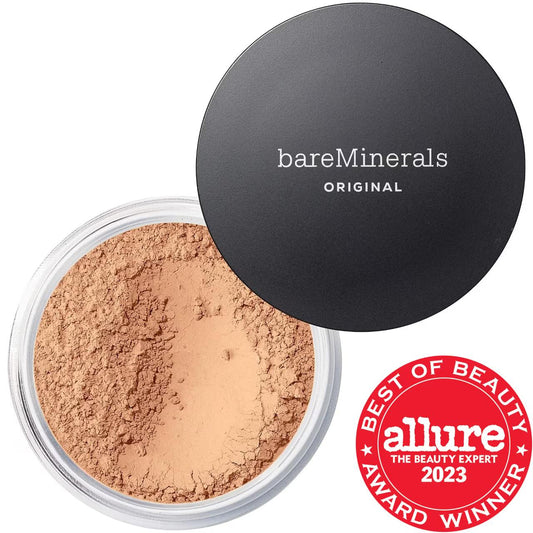 Bare Minerals Original Loose Powder Mineral Foundation SPF 15 | Talc-Free, Vegan & Cruelty-Free | Natural Luminous Finish & Buildable Coverage