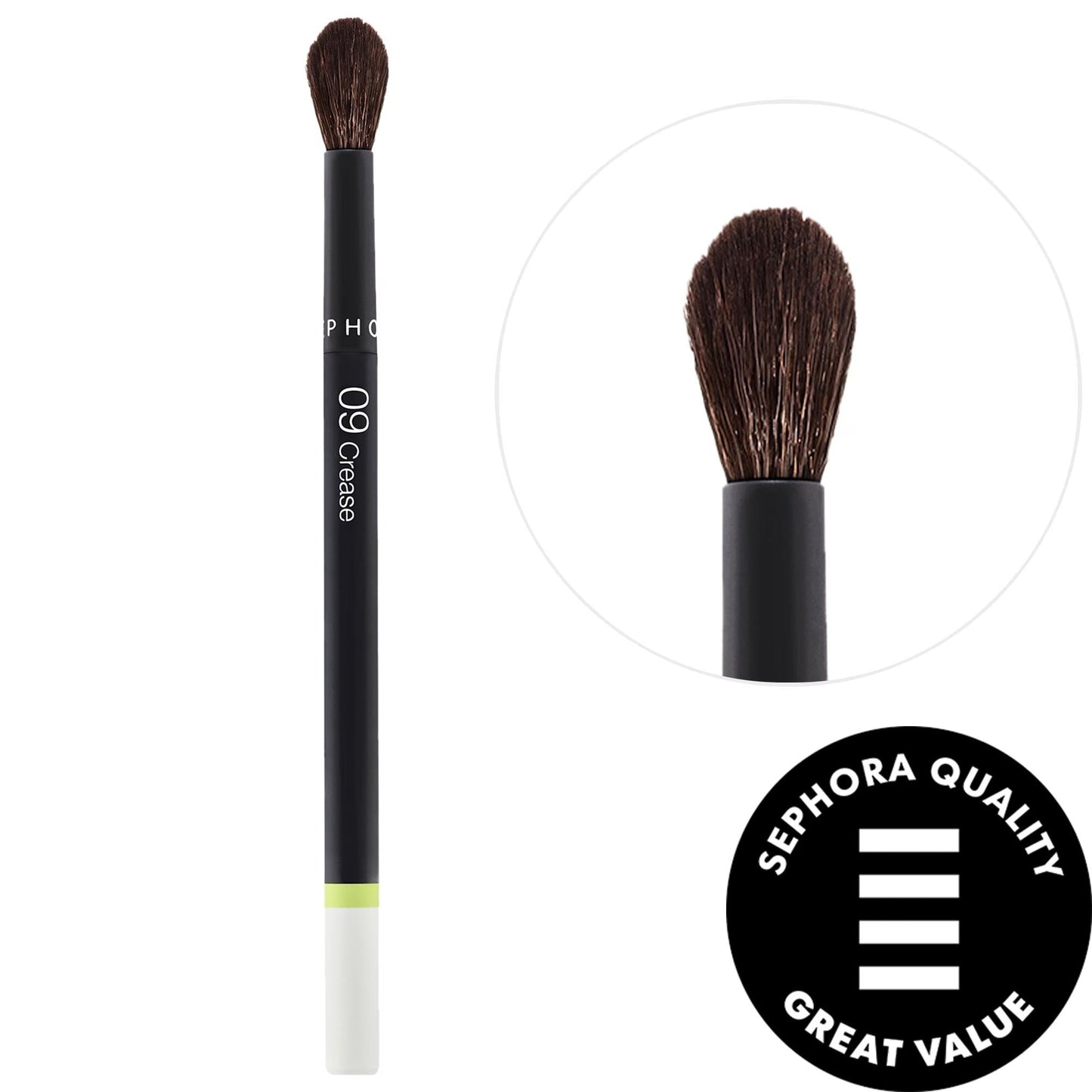 SEPHORA COLLECTION Vegan Crease Eyeshadow Brush - 09: Precise Blending, Sustainable Beauty