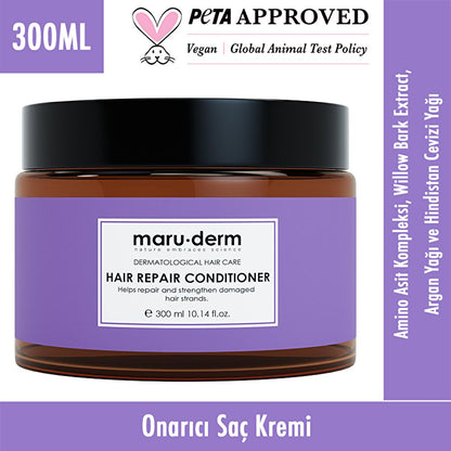 Maruderm Hair Repair Conditioner: Argan & Coconut Oil Treatment for Damaged Hair, Volumizing & Shine