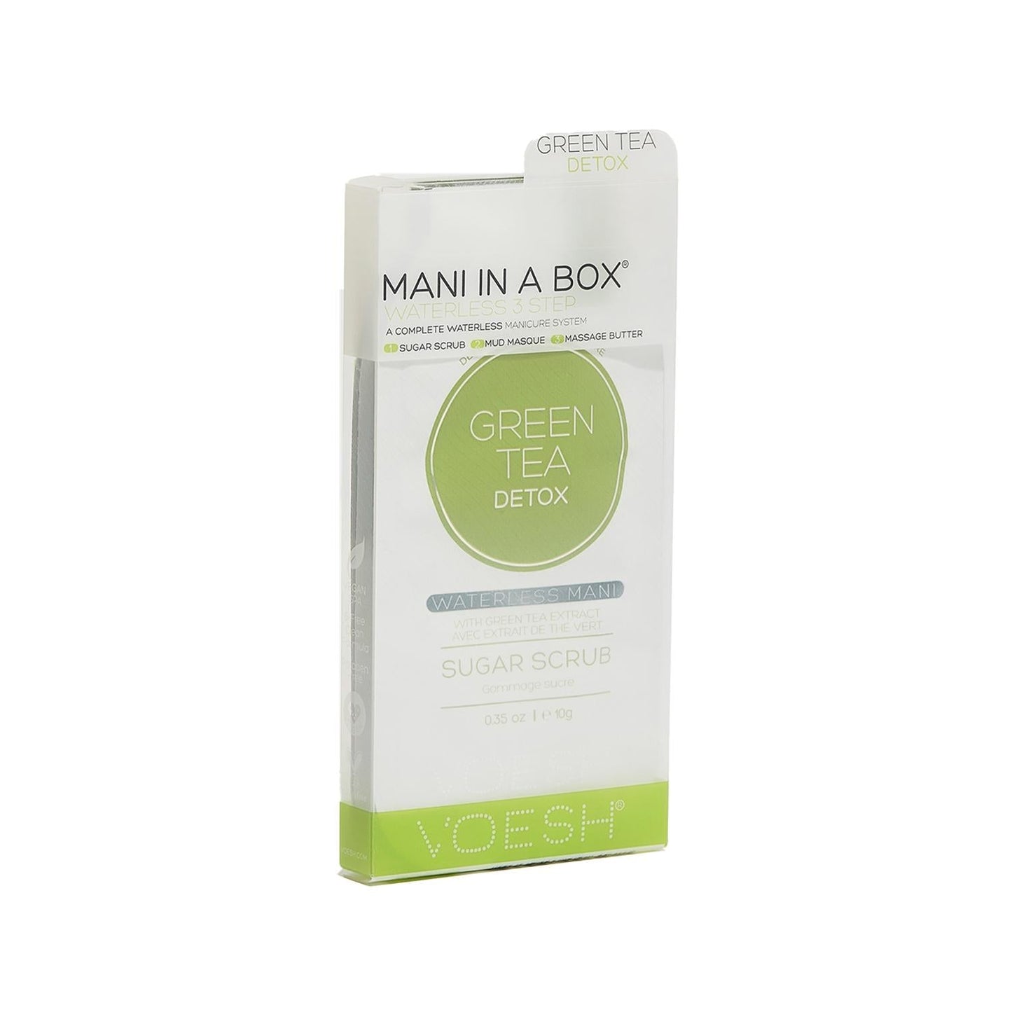 Voesh New York Deluxe Manicure Kit - 3-Step Nail Care Set with Green Tea for At-Home Pampering