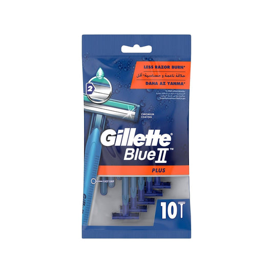 Gillette Gillette Blue2 Plus Disposable Razor Blades for Men - Pack of 10, Affordable Shaving Solution