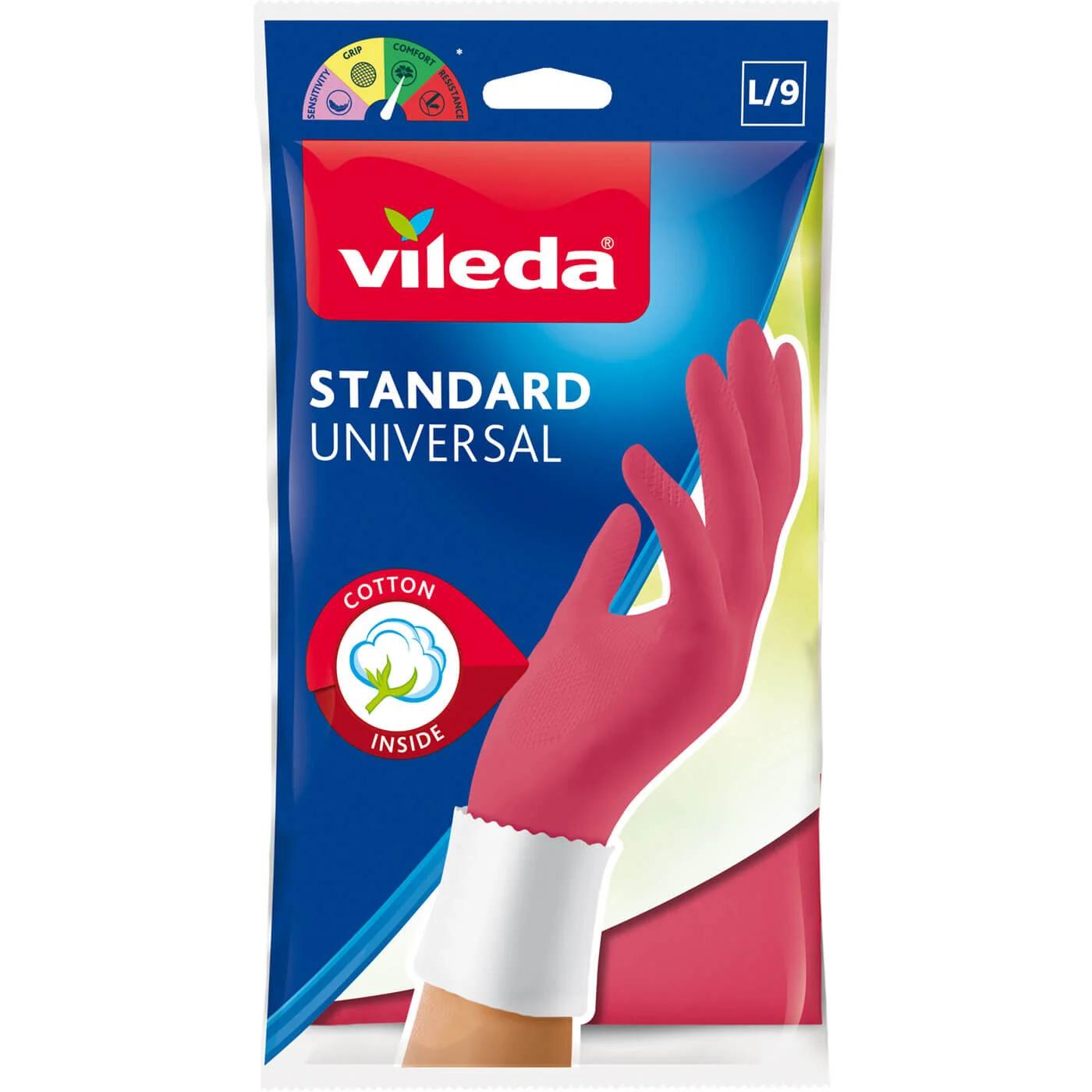 Vileda Standard Cleaning Gloves Durable Protection Size L