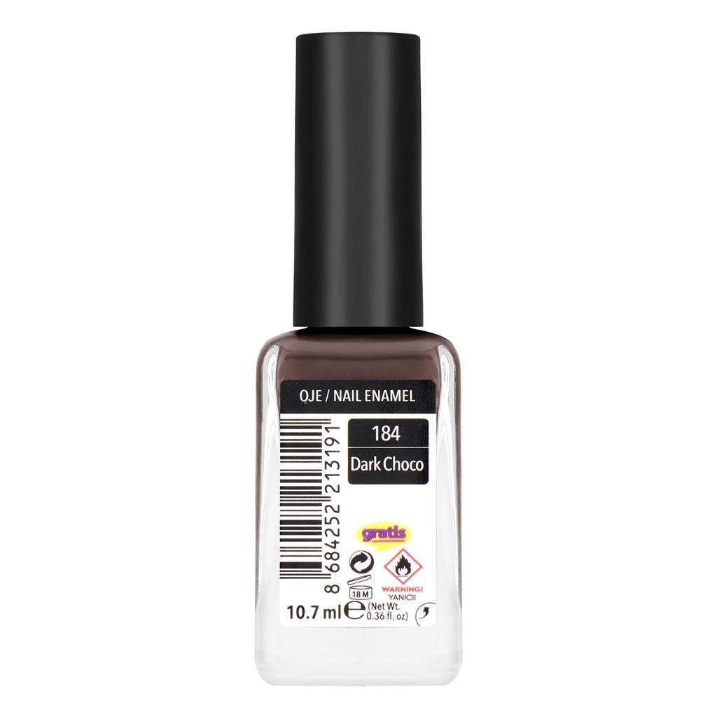 LYKD My Style Up Nail Enamel 184 Dark Choco Glossy Polish