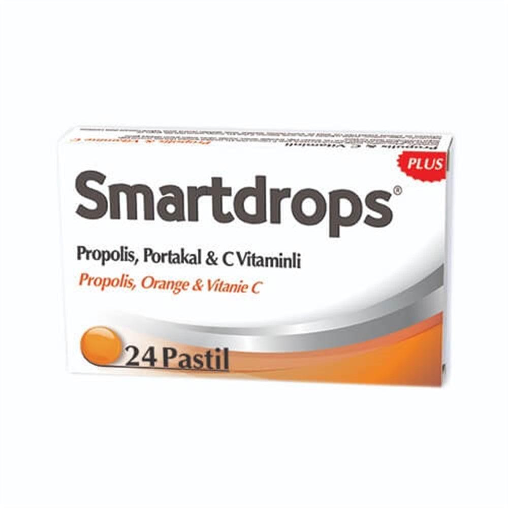 Smartdrops Vitamin C Supplement Propolis Lozenges - Orange Flavored Immune Support Dietary Supplement