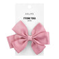 Eklips Satin Bow Ribbon Hair Clip for Elegant Styling, Powder Pink