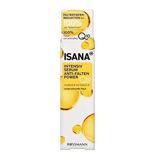 Isana Anti-Aging Q10 Serum - 30ml, Vitamin E, Antioxidant Skincare for Wrinkle Reduction & Improved Skin Elasticity