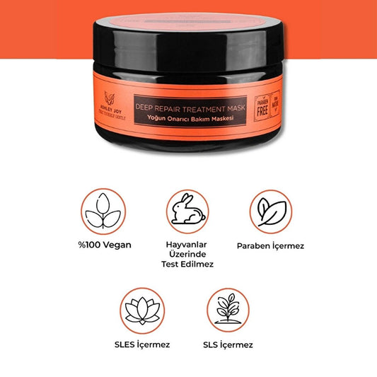 Ashley Joy Repairing Hair Mask: Intensive Treatment for Damaged Hair, Deep Conditioning, Biotin & Keratin, Restores Strength & Shine - 200ml