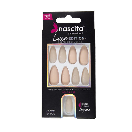 Nascita Luxe Edition Reusable Fake Nails 24-Piece Set for Salon-Quality Nail Enhancements at Home