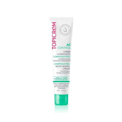 Topicrem AC Compensating Moisturizing Cream 40ml - Gentle Hydration for Acne-Prone Skin