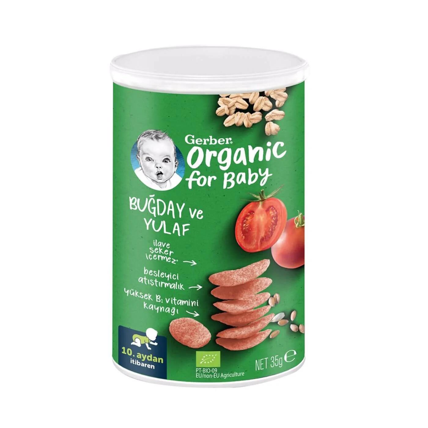 Gerber Organic Wheat & Oat Crackers for Toddlers 35g