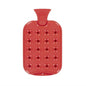Fashy Honeycomb Hot Water Bottle for Cozy Warmth Red