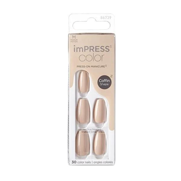 Impress Color Self-Adhesive Press-On Nails Medium - Easy DIY Nail Art Solution