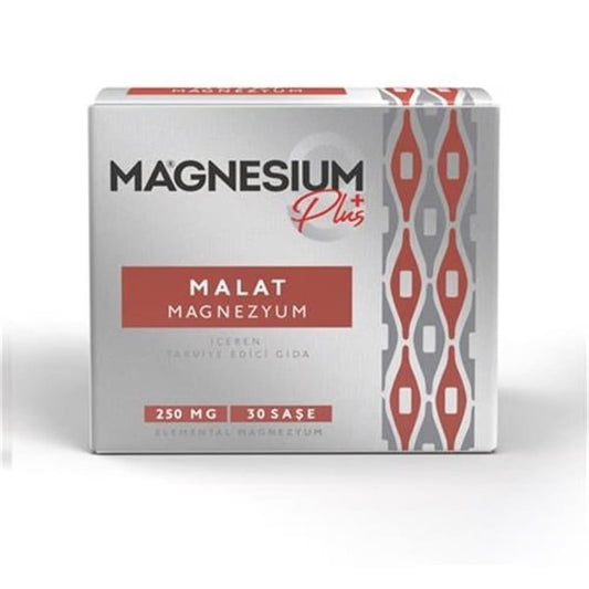 Goodday Magnesium Malate Supplement - Orange Flavored Powder for Muscle & Nerve Support, 30 Sachets
