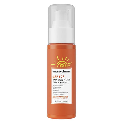Maruderm SPF 50 Mineral Sunscreen: Broad Spectrum Protection for Sensitive & Pregnancy Skin | Non-Whitening Zinc Oxide Formula