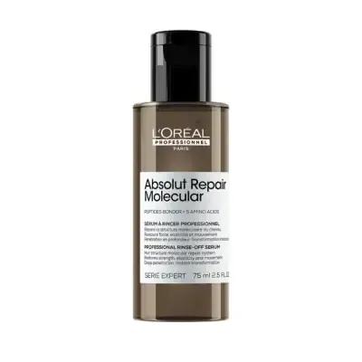 Loreal Professionnel Absolut Repair Molecular Serum: Deeply Repairs, Strengthens & Shines Damaged Hair | Professional Hair Repair Treatment (75ml)