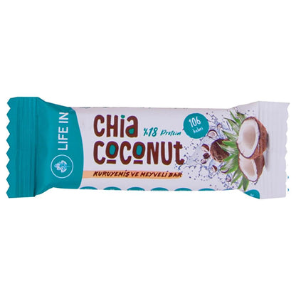Life In Chia Seed & Coconut Fruit Bar 28g