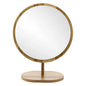 Eklips Wooden Round Table Mirror for Easy Makeup Application