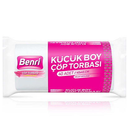 Benri Small Trash Bags Durable Household Garbage Liners 40-Pack