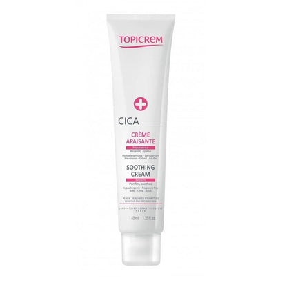 Topicrem Cica Repair Cream 40ml - Soothing Moisturizing Cream for Sensitive Skin, Dermatologically Tested