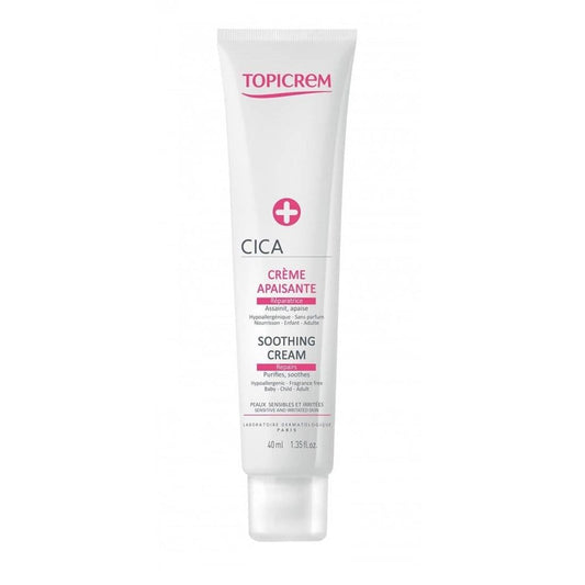 Topicrem Cica Repair Cream 40ml - Soothing Moisturizing Cream for Sensitive Skin, Dermatologically Tested