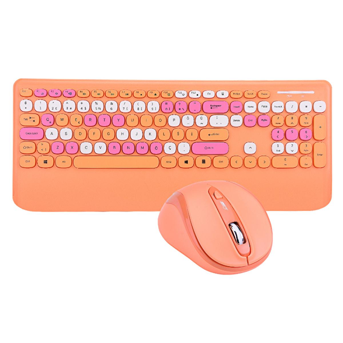 Everest Wireless Keyboard and Mouse Set - 2.4Ghz USB Receiver, 1600 DPI Mouse, TR-Q Layout